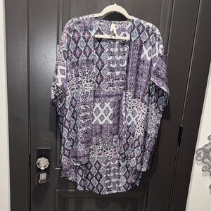 Truth Multicolor Patterned Women's Kimono